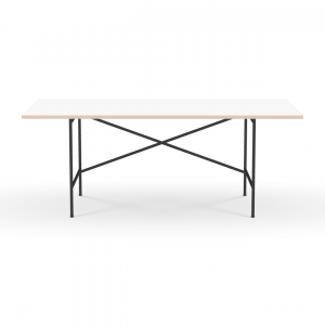 E2 Table 2000 mm - Melamine White + Black