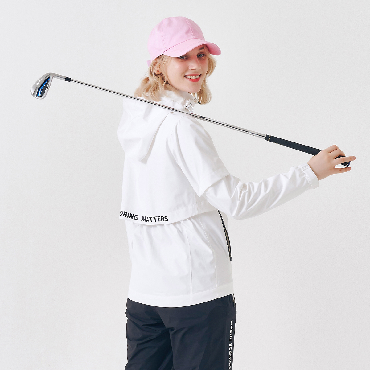 2IN1 방수 소매후드분리형 여성 골프 레인코트/골프비옷_CGWRS211000WH