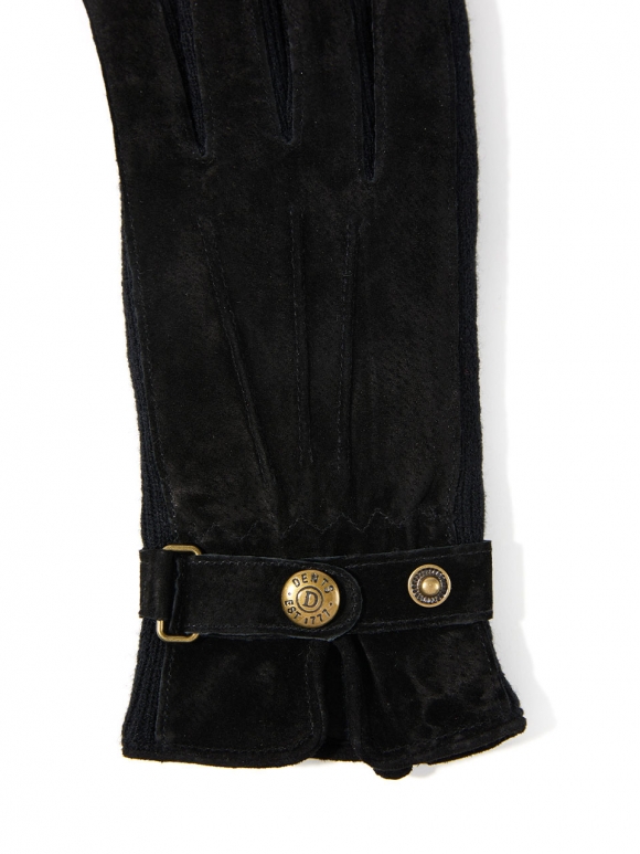 로라 여성 스웨이드 장갑 - 블랙