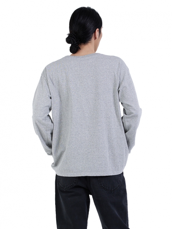 치마요 러그 긴팔 티셔츠 - 피그먼트 블랙