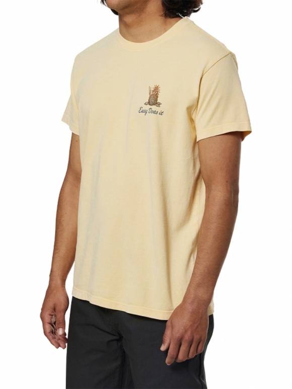 피냐 반팔 티셔츠 - 선 옐로우 샌드 워시