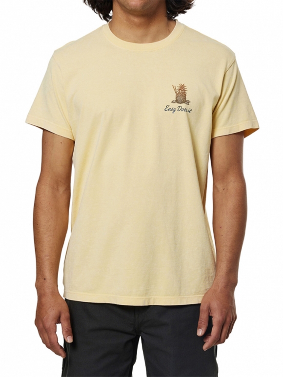 피냐 반팔 티셔츠 - 선 옐로우 샌드 워시