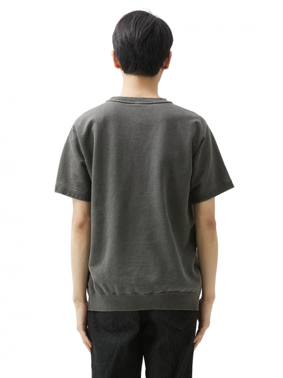 프렌치 테리 반팔 티셔츠 - 피그먼트 블랙
