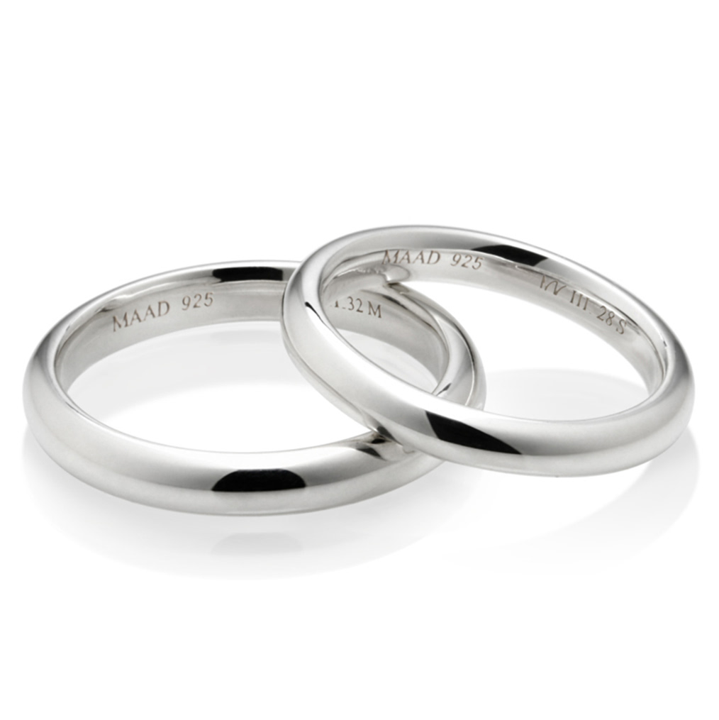 MR-III 오벌돔밴드 커플링 3.2mm+2.8mm (중+소) Silver_925