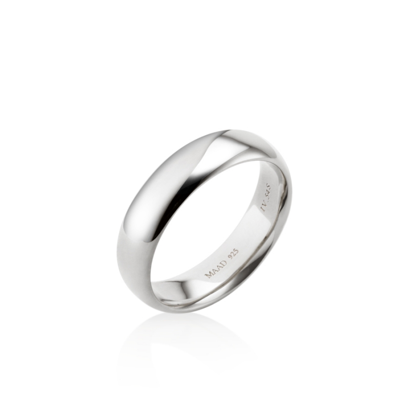 MR-IV Low oval band ring 5.4mm Sterling silver