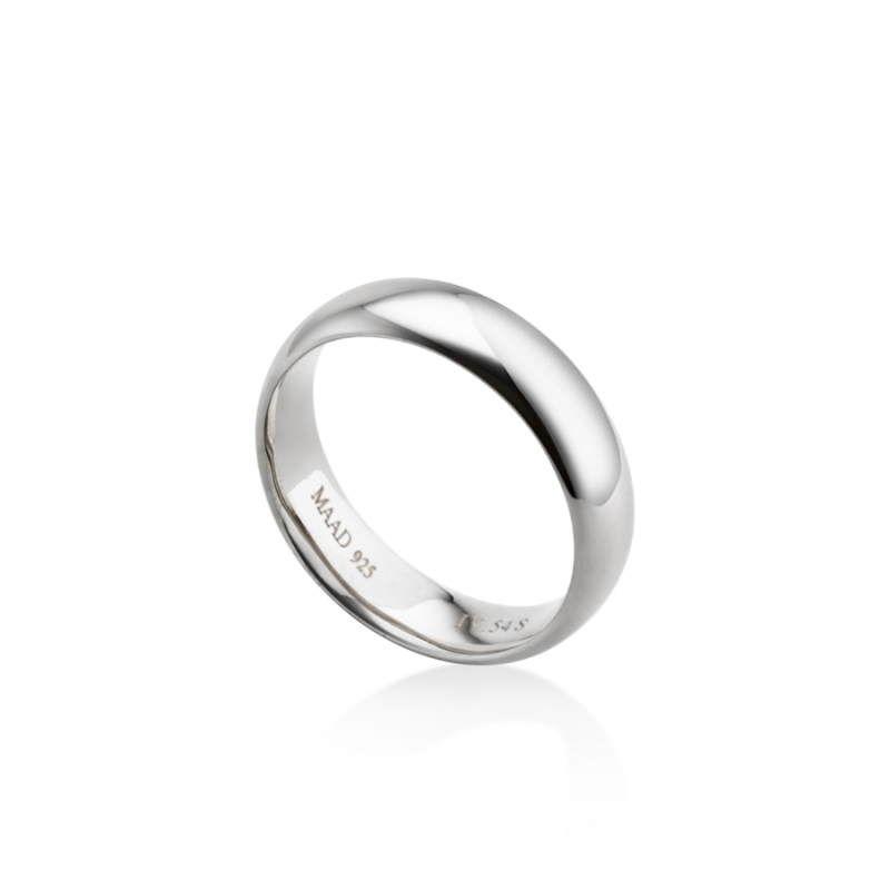 MR-IV Low oval band ring 5.4mm Sterling silver
