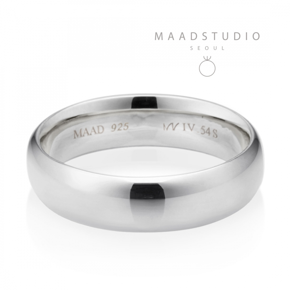 MR-IV Low oval band ring 5.4mm Sterling silver