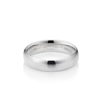 MR-IV Low oval band ring 5.4mm Sterling silver