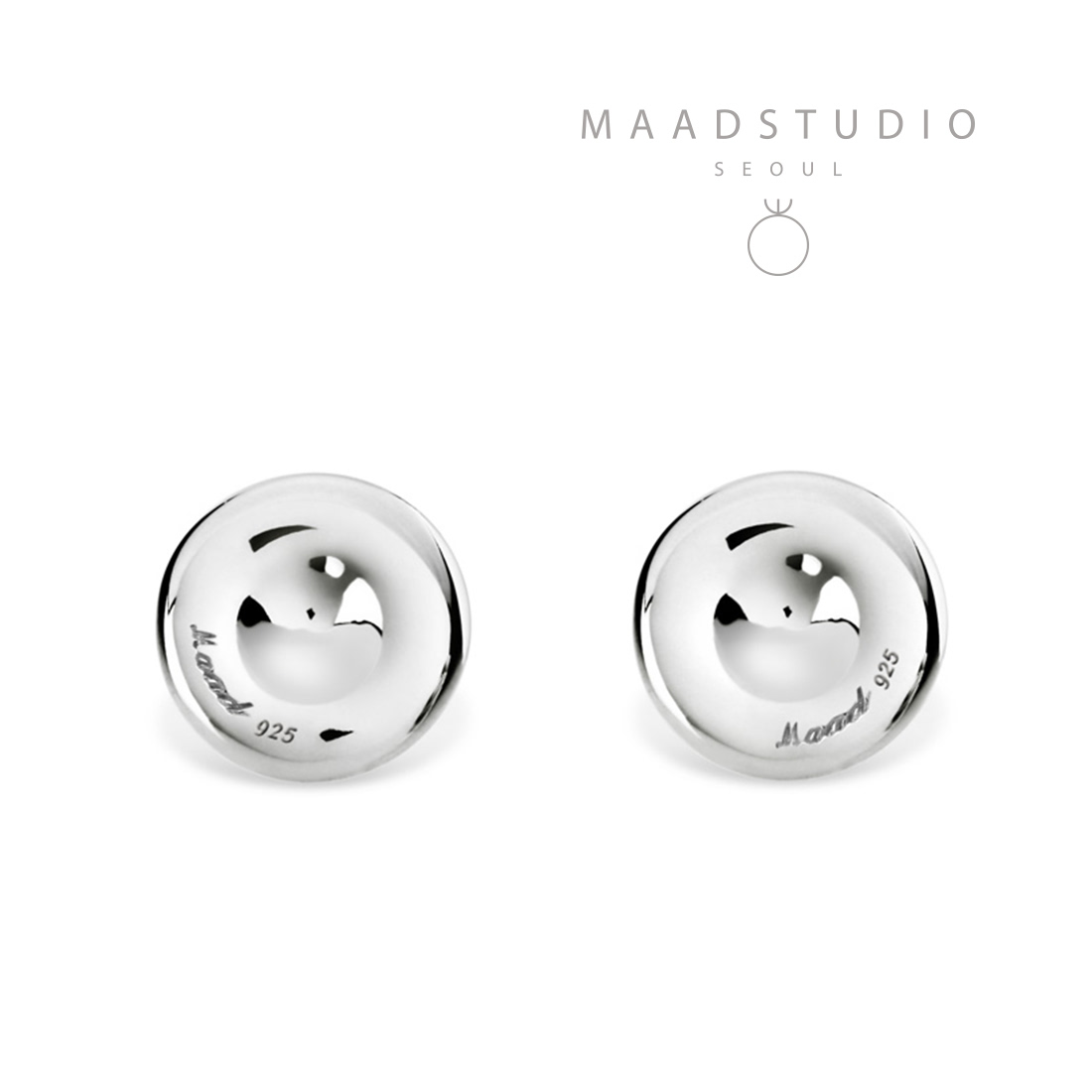 Erythrocyte earring Sterling silver