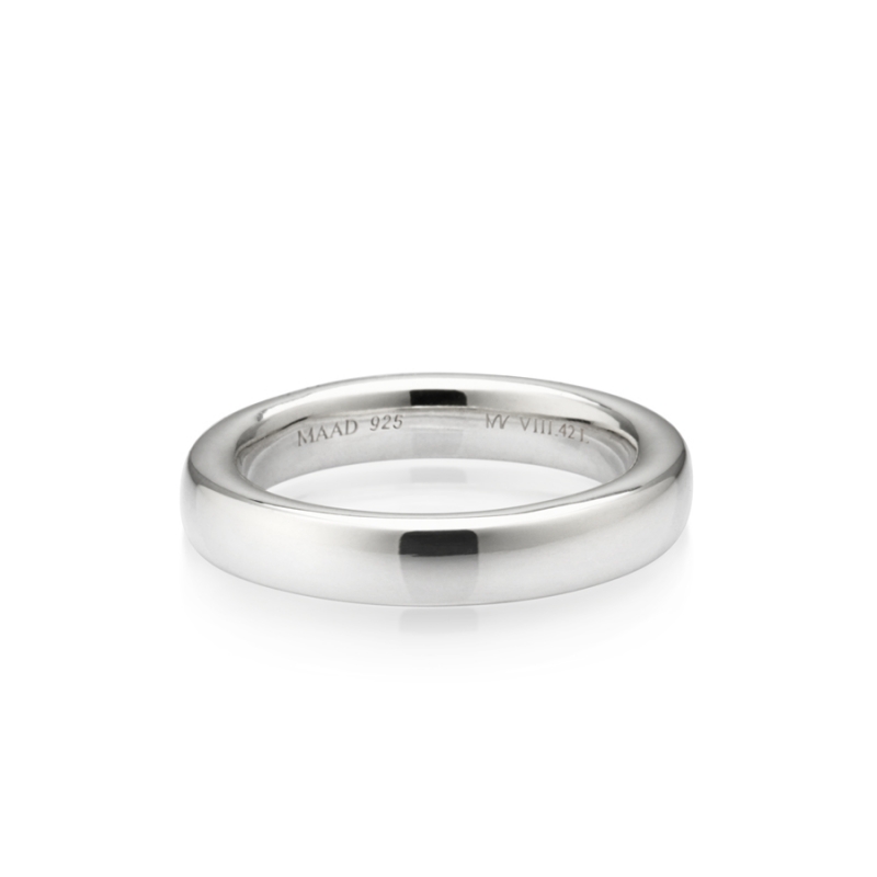 MR-VIII Raised square band ring 4.2mm Sterling silver