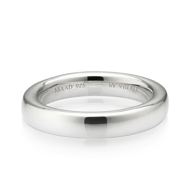 MR-VIII 스퀘어밴드링_Raised 4.2mm (대) Silver_925