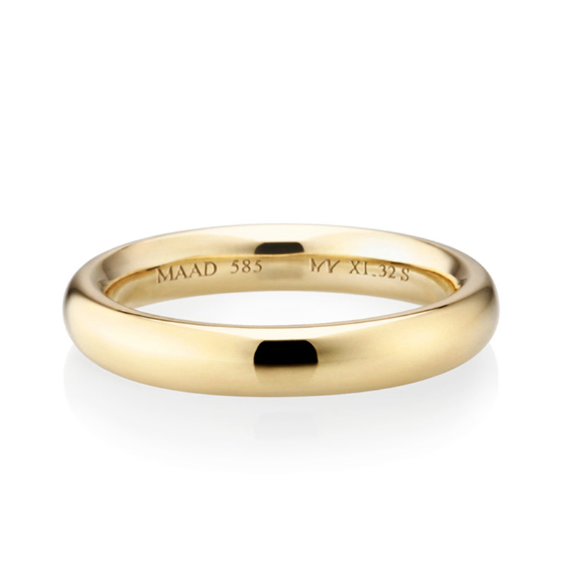 MR-XI 오벌돔밴드링_Raised 3.2mm (소) 14k