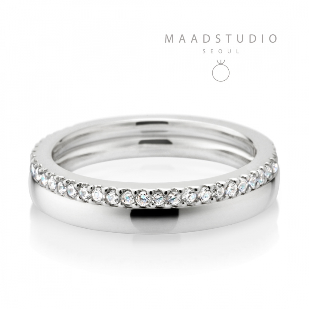 MR-VII Square Layerd ring 2.3mm & 1.5mm Sterling silver