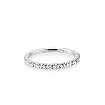 MR-VII Square band ring 1.5mm CZ Sterling silver
