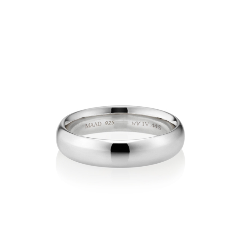 MR-IV Low oval band ring 4.4mm Sterling silver