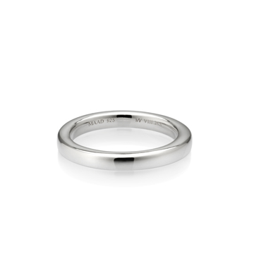 MR-VIII Raised square band ring 2.6mm Sterling silver