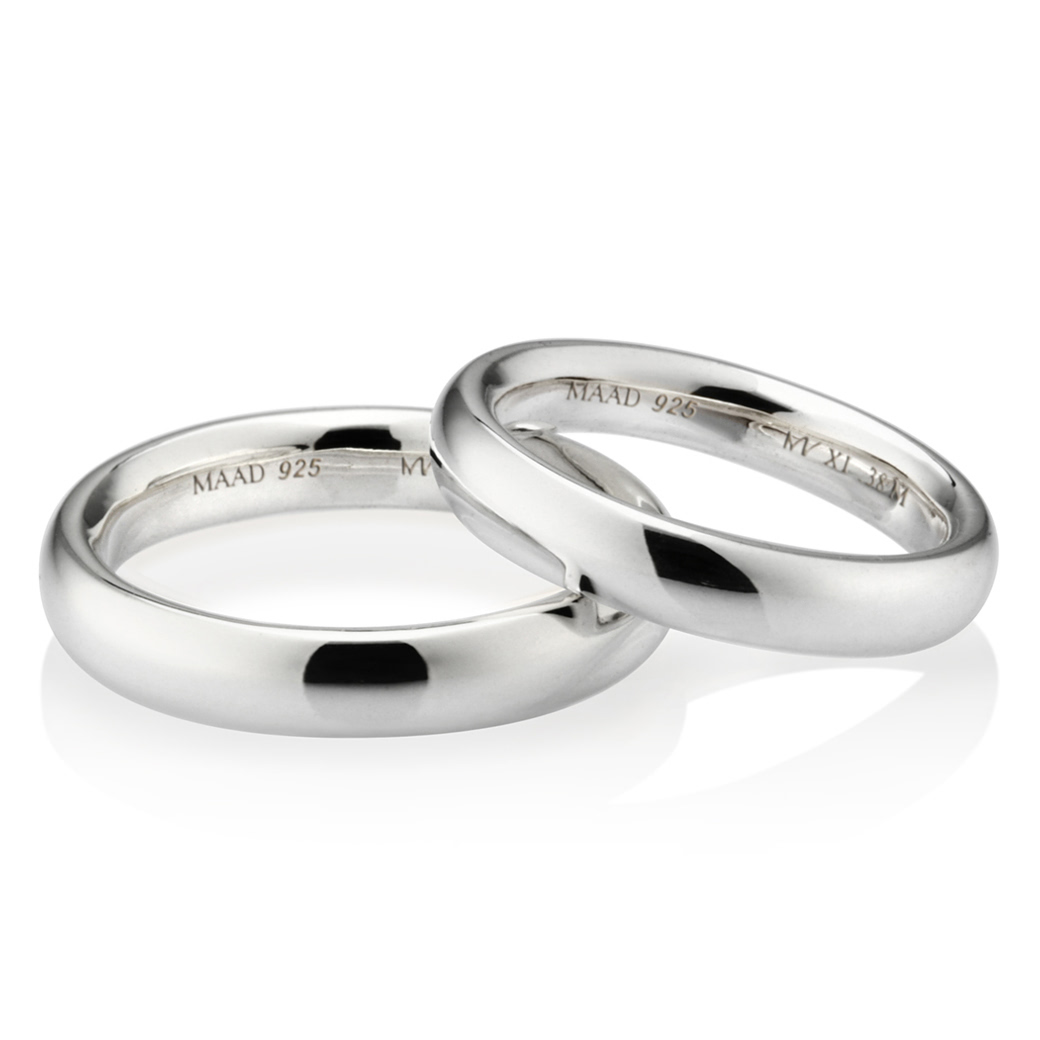 MR-XI 오벌돔밴드_Raised 커플링 3.8mm+3.8mm (중+중) Silver_925