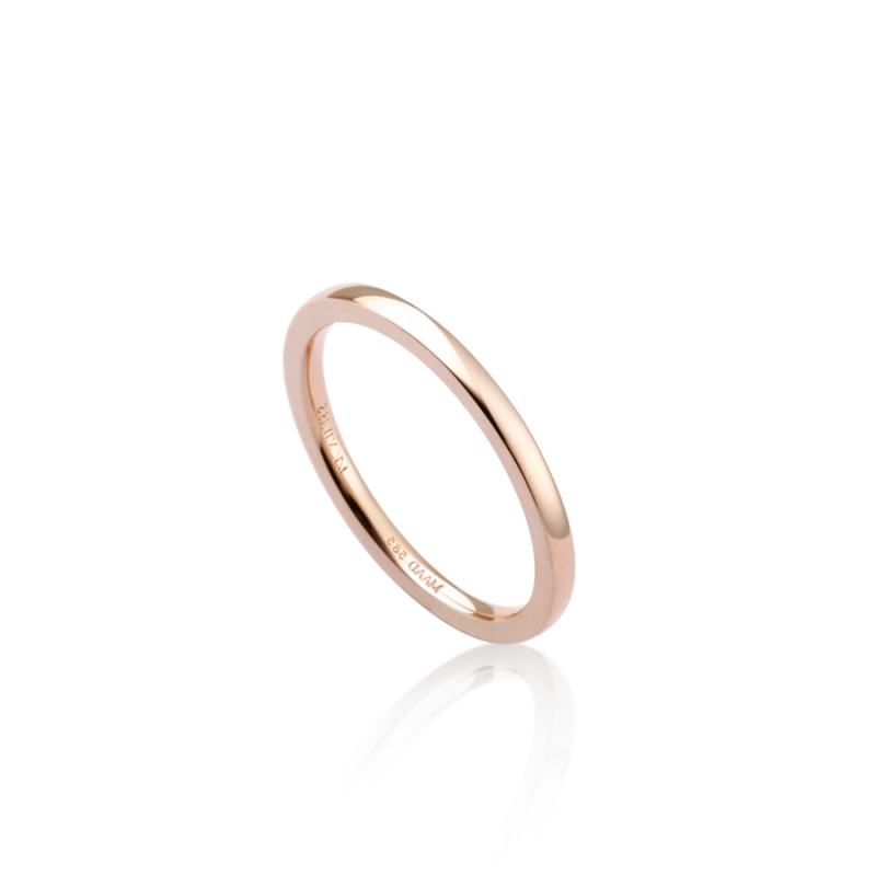 MR-VII Square band ring 1.5mm 14k Red gold
