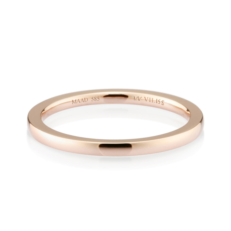 MR-VII 스퀘어밴드링 1.5mm (소) 14k 레드골드