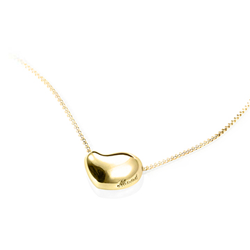 Cumulus heart pendant 14k gold