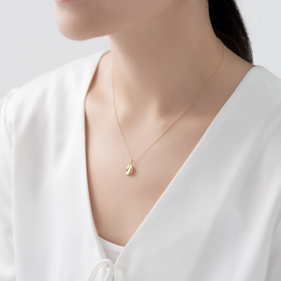 씨앗 커플목걸이 (중+중) 14k