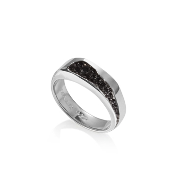 결정II 반지 (중) Silver_925 black CZ