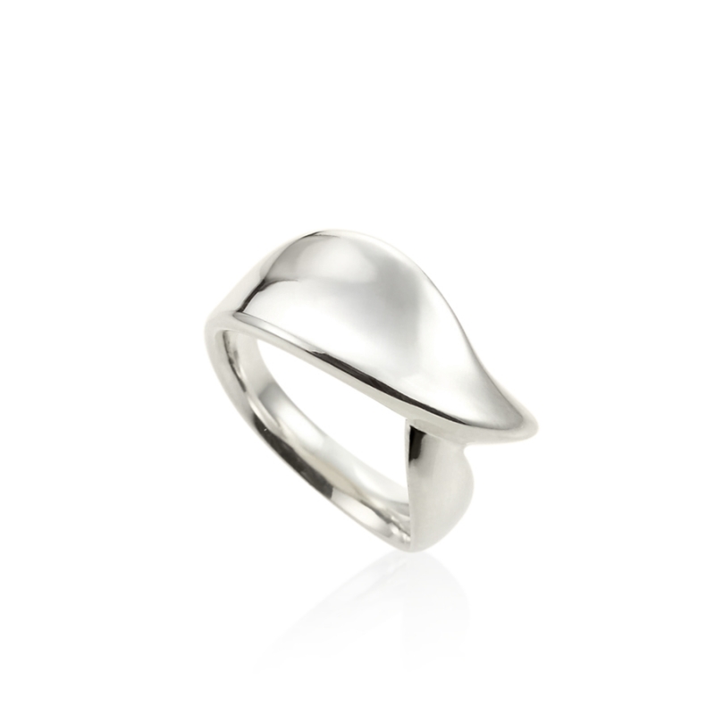 Willow leaf ring (L) Sterling silver