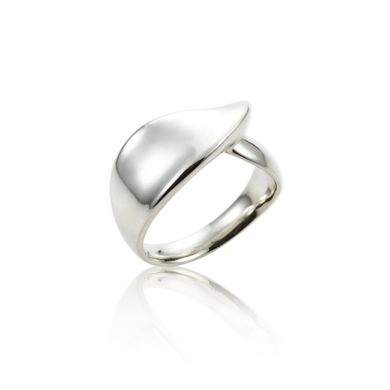 Willow leaf ring (L) Sterling silver