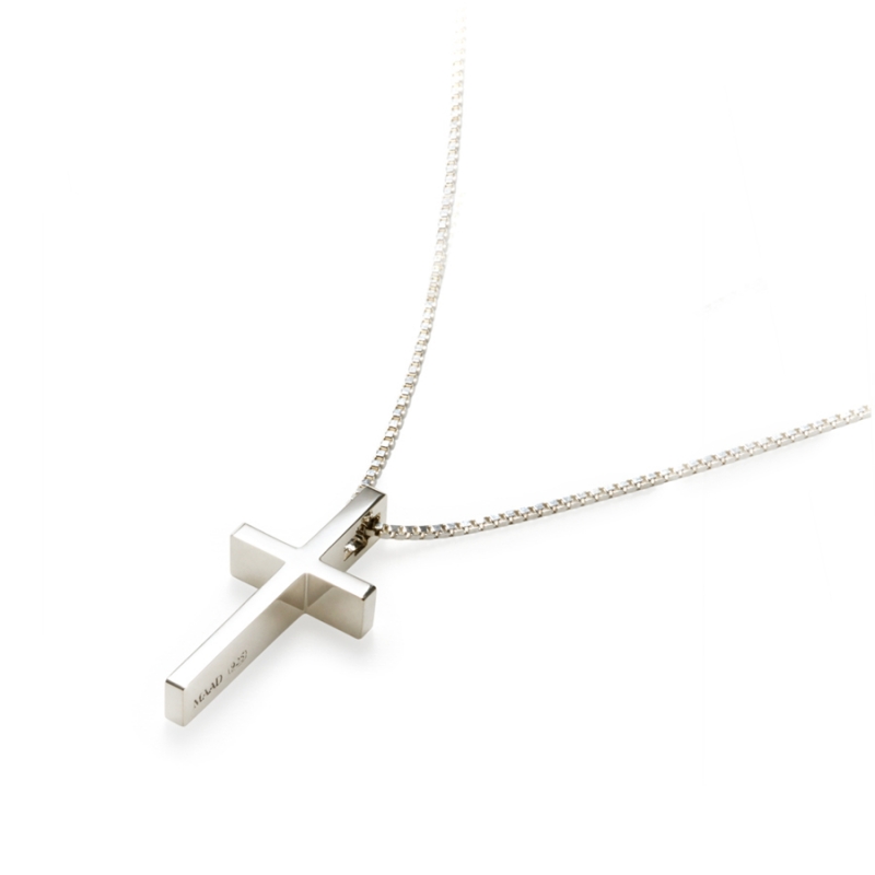 Simple Cross pendant (M) Sterling silver