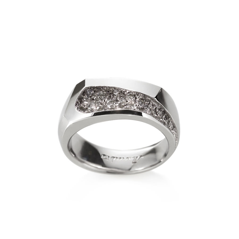 Crystalloid II ring (L) CZ Sterling silver