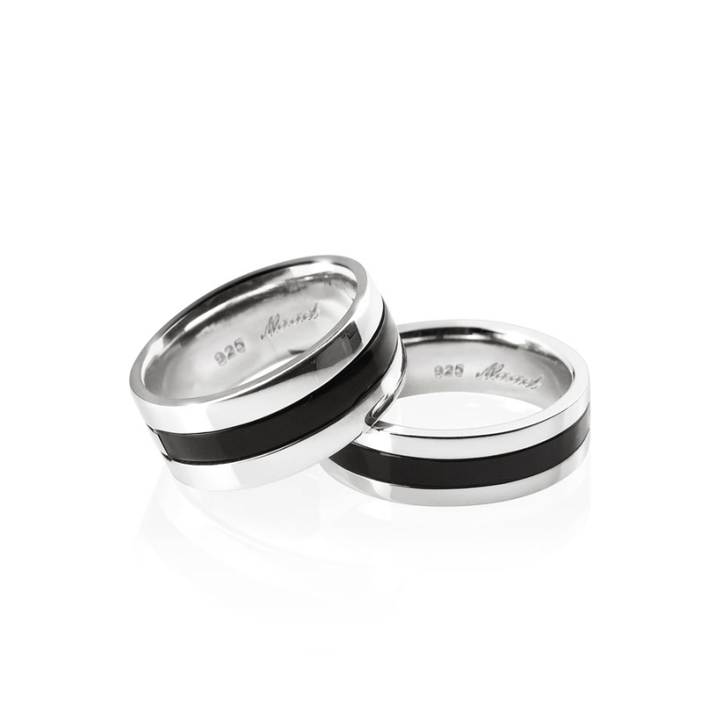 Onyxband ring (S) Sterling silver