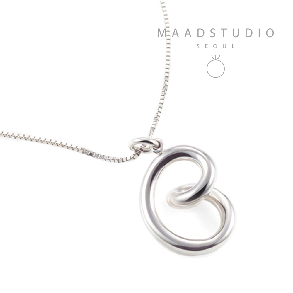 Love heart pendant (M) Sterling silver