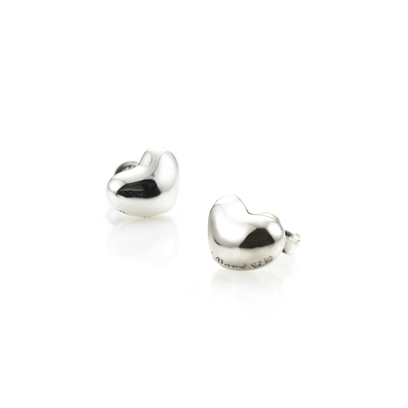 Cumulus heart earring Sterling silver