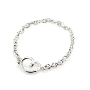 Love heart bracelet (M) Sterling silver