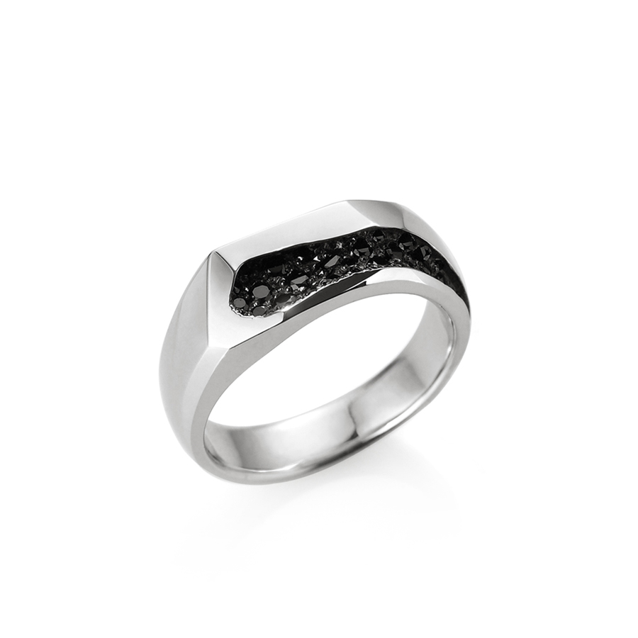 결정II 반지 (대) Silver_925 black CZ