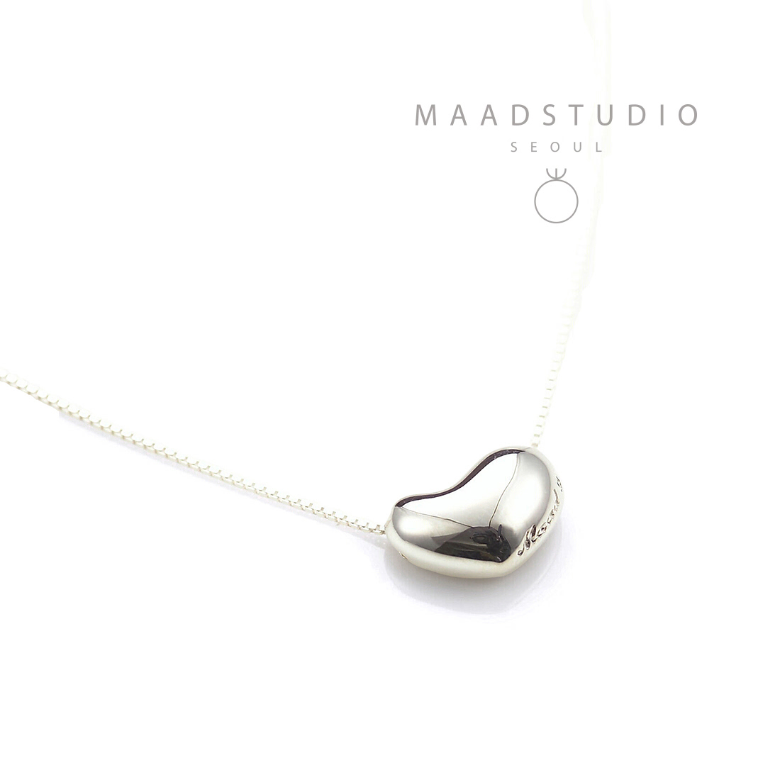 Cumulus heart pendant Sterling silver