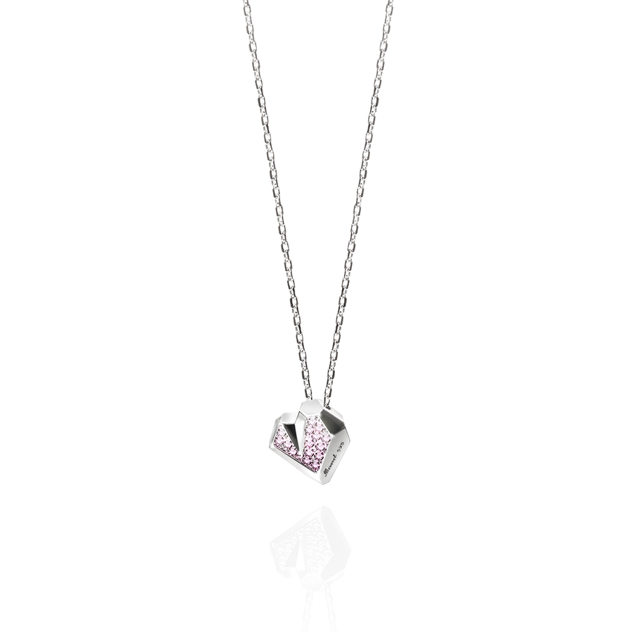 아이스하트 Set Silver_925 pink CZ