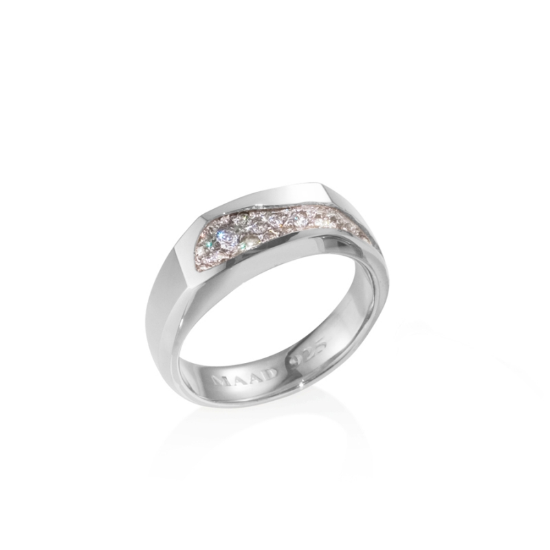 Crystalloid II ring (M) CZ Sterling silver