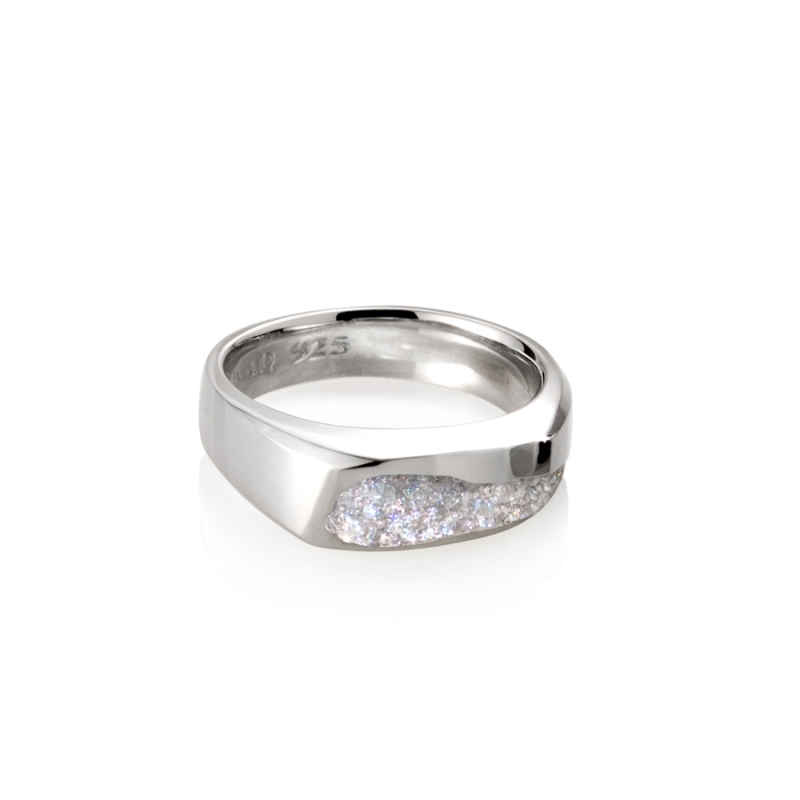 Crystalloid II ring (M) CZ Sterling silver