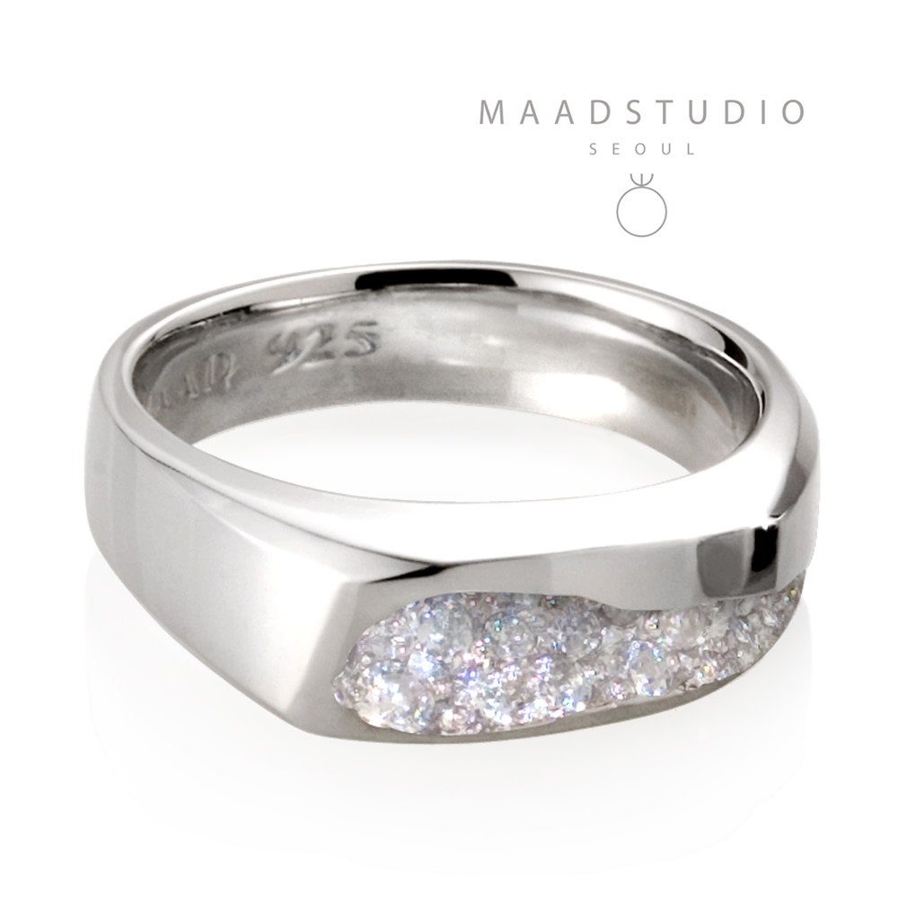 Crystalloid II ring (M) CZ Sterling silver