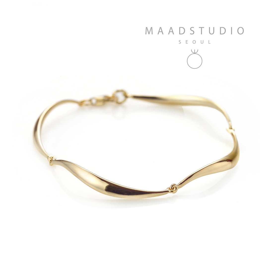 Willow leaf bracelet (L) 14k gold