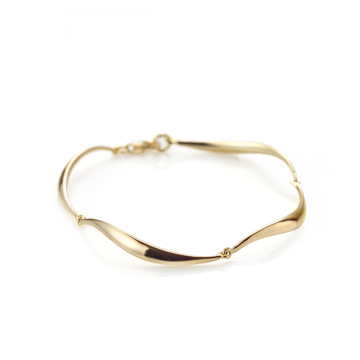 Willow leaf bracelet (L) 14k gold