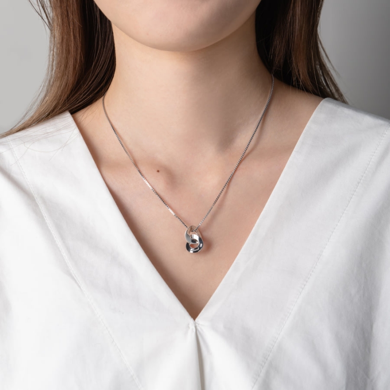 Yeon III double pendant (M) Sterling silver