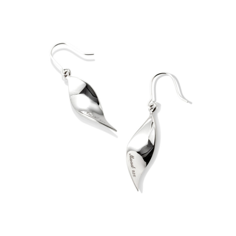 Willow leaf drop earring (S) Sterling silver