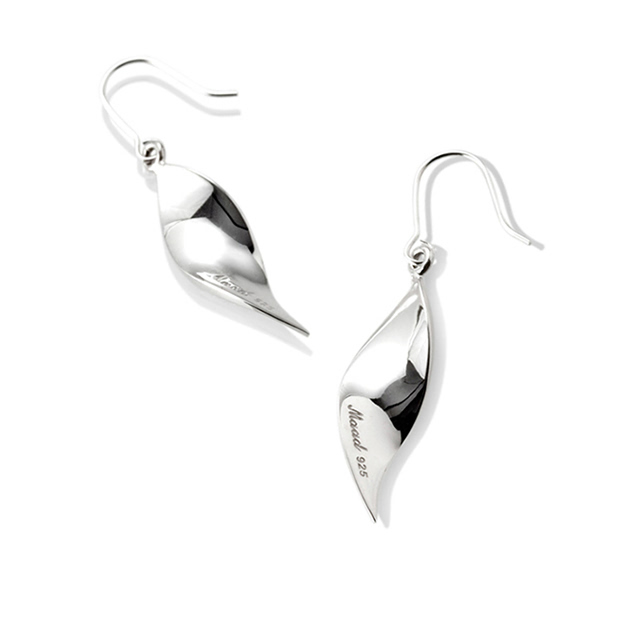 잎 고리 귀걸이 (소) Silver_925