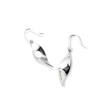 Willow leaf drop earring (S) Sterling silver