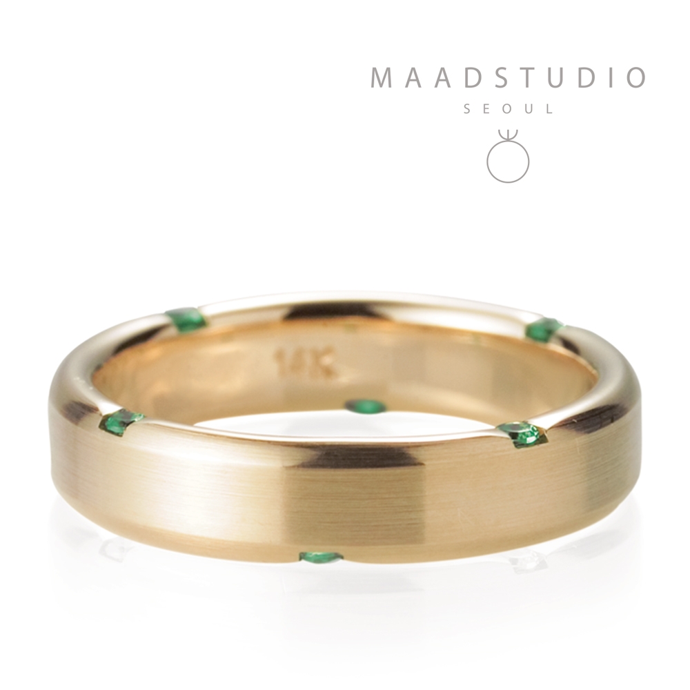 가이던스링 (대) 14k green CZ