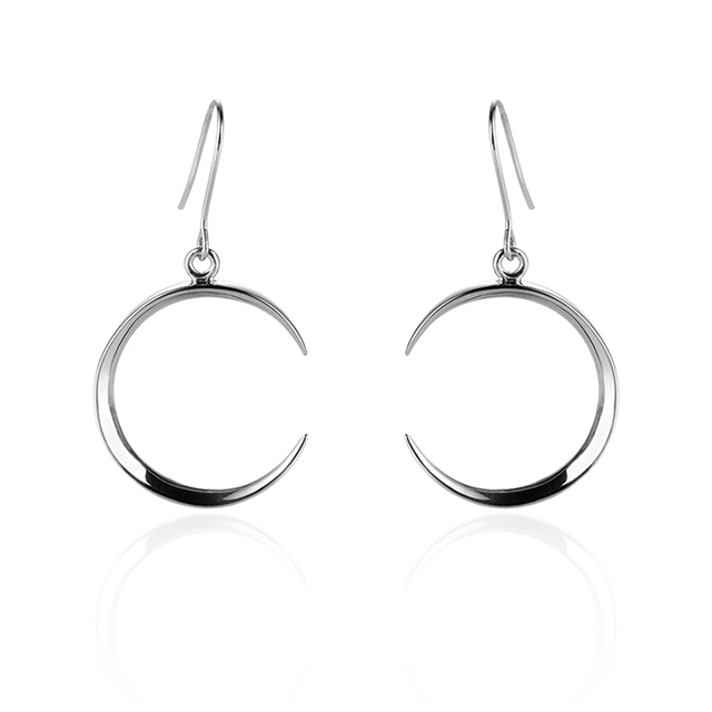 월령 고리 귀걸이 (중) Silver_925