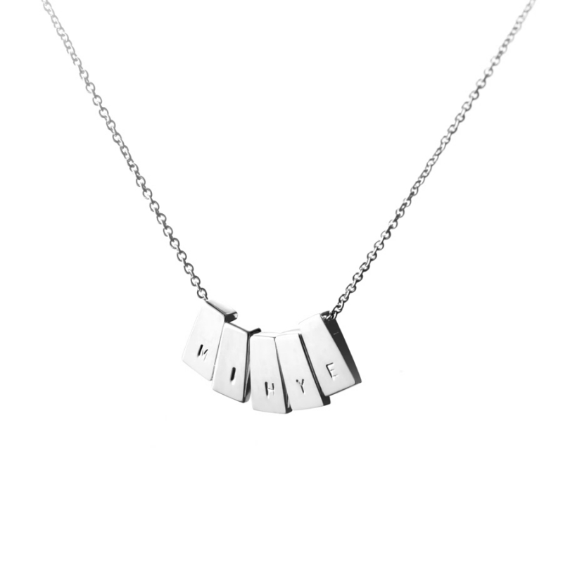 Pharaoh Stamp Initial pendant Sterling silver