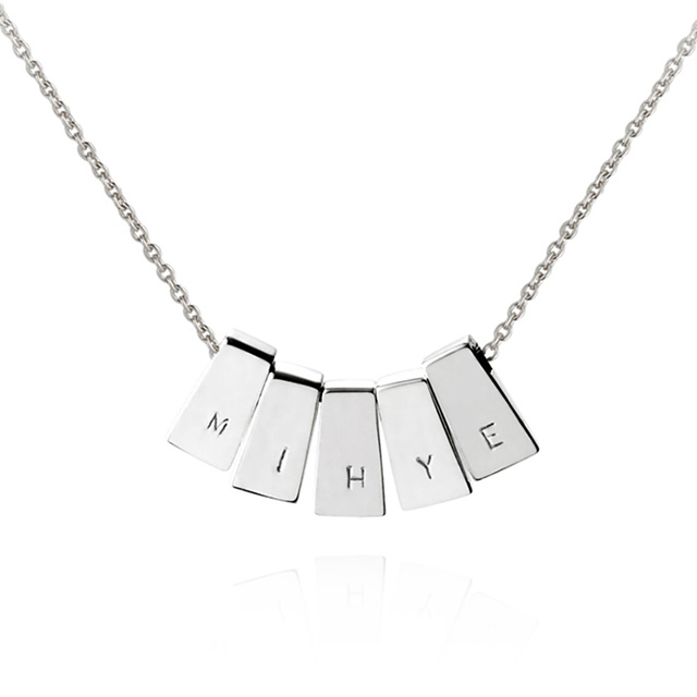 파라오 스탬프 이니셜목걸이 (Unit개수선택) Silver_925